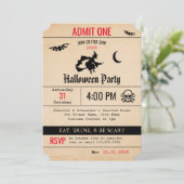 Invitation d'Halloween vintage (Debout devant)