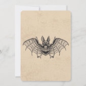 Invitation d'Halloween vintage : Éffrayante élégan (Dos)