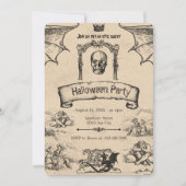 Invitation d'Halloween vintage : Éffrayante élégan (Devant)