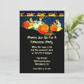 Invitation d'Halloween Vintage sur papier Recyclé (Debout devant)