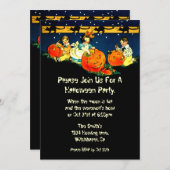 Invitation d'Halloween Vintage sur papier Recyclé (Devant / Derrière)