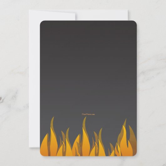 Invitation d'hamburger grillée par flamme (Dos)