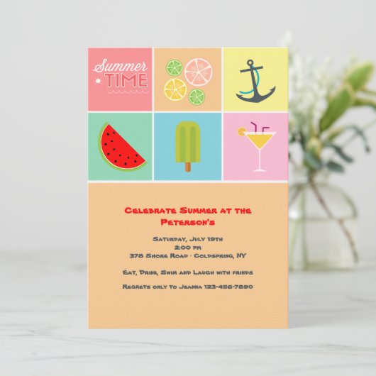 Invitation d'heure d'été (Debout devant)