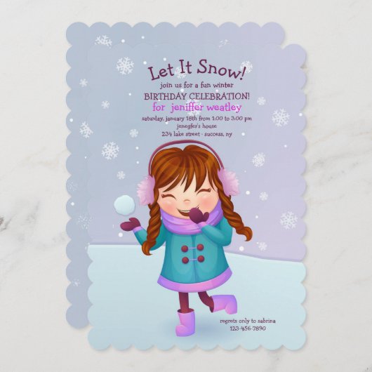 Invitation d'hiver (Devant / Derrière)