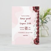 Invitation d'hiver Conception de carte Silver Desi (Debout devant)