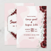 Invitation d'hiver Conception de carte Silver Desi (Devant / Derrière)
