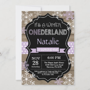 Invitation d'hiver de la fille de l'Onederland 1er
