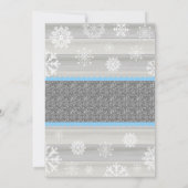 Invitation d'hiver Elephant pour le Baby shower ga (Dos)