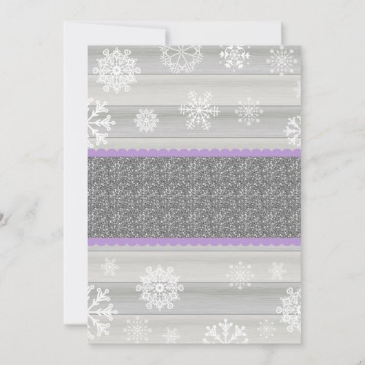 Invitation d'hiver Elephant pour une fille Douche (Dos)