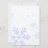 Invitation d'hiver en argent et bleu (Dos)