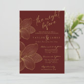 Invitation d'hiver florale d'or (Debout devant)