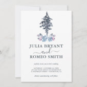 Invitation d'hiver Mariage Pine Tree (Devant)