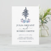 Invitation d'hiver Mariage Pine Tree (Debout devant)