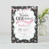 Invitation d'hiver ONE derland First Birthday (Debout devant)