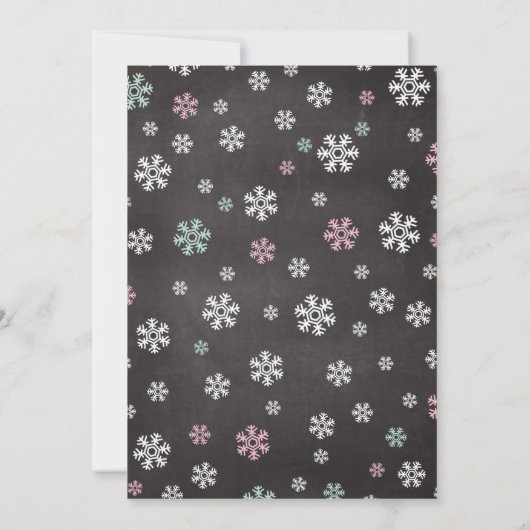 Invitation d'hiver ONE derland First Birthday (Dos)