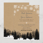 Invitation d'hiver Rustic Kraft (Devant / Derrière)