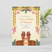 Invitation Dholki et invitations Mehendi (Debout devant)