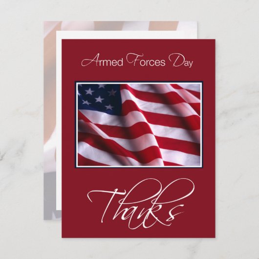 Invitation d'honneur des forces armées, drapeau, r (Devant / Derrière)