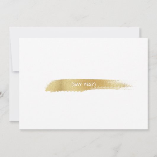 Invitation d'honneur Invitation d'or Brush (Dos)