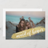 Invitation d'honneur Invitation d'or Brush (Devant / Derrière)