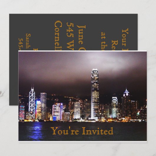 Invitation d'horizon de ville (Devant / Derrière)