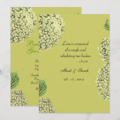 Invitation d'hortensia de Taupe (Devant / Derrière)