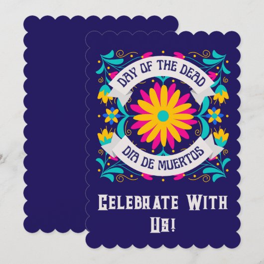 Invitation Dia De Los Muertos (Devant / Derrière)