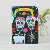 INVITATION DIA DE LOS MUERTOS ADORE COUPLE MARIAGE (Debout devant)