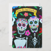 INVITATION DIA DE LOS MUERTOS ADORE COUPLE MARIAGE (Devant)
