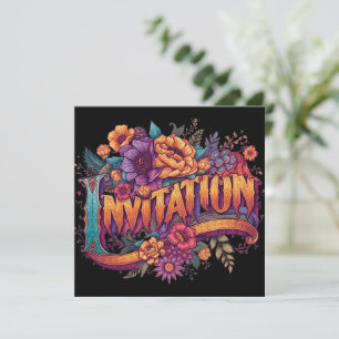 Invitation Dia de los Muertos Floral