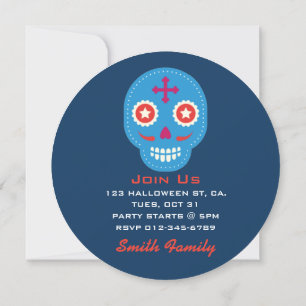 Invitation Dia De Los Muertos. Jour des morts. Crânes à sucre
