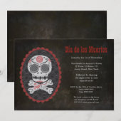Invitation Dia De Los Muertos Journée de l'Invitation du Part (Devant / Derrière)