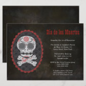 Invitation Dia De Los Muertos Journée de l'Invitation du Part (Devant / Derrière)