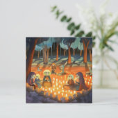 Invitation Dia de los Muertos "Lieu de repos aux chandelles" (Debout devant)