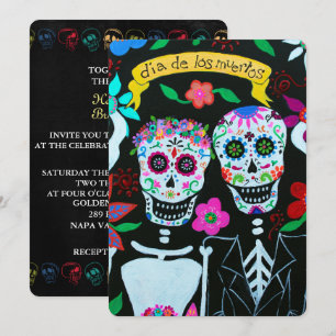 INVITATION DIA DE LOS MUERTOS LOVE COUPLE MARIAGE