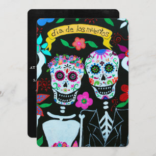 INVITATION DIA DE LOS MUERTOS LOVE COUPLE MARIAGE