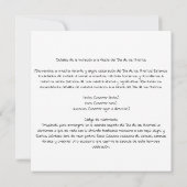 Invitation "Dia de los Muertos", Mélodies du Souvenir (Dos)