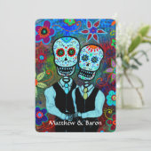 INVITATION DIA DE LOS MUERTOS NOVIOS COUPLE MARIAGE (Debout devant)