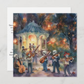 Invitation "Dia de los Muertos", rythmes de la fête (Devant / Derrière)