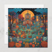 Invitation Dia de los Muertos, Serenity Under Moonlight (Devant / Derrière)