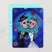 INVITATION DIA DE LOS MUERTOS WEDDING (Devant / Derrière)