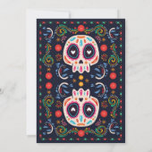 Invitation Dia De Muertos fête d'anniversaire Fiesta Crâne me (Dos)