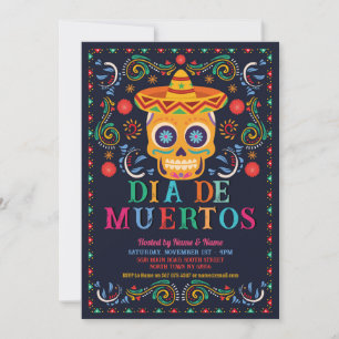 Invitation Dia De Muertos fête d'anniversaire Fiesta Crâne me