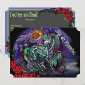 Invitation Día de Muertos Horse (Devant / Derrière)