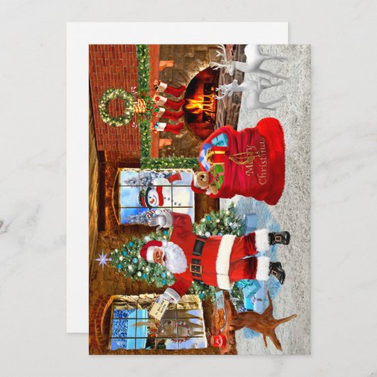 Invitation Día de Navidad con Papá Noel (Devant / Derrière)