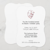 Invitation Diable de style 3D (Devant / Derrière)