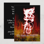 Invitation Diable fille Goth Imaginaire doux 16 Anniversaire (Devant / Derrière)