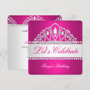 Invitation Diadème anniversaire Diamant Blanc de la Princesse