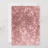 Invitation Diadème Couronne Paillettes Rose Foncé Élégant Swe (Dos)