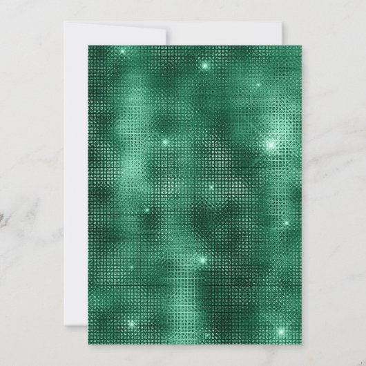 Invitation Diadème en or vert émeraude robe luxe Sweet 16 (Dos)